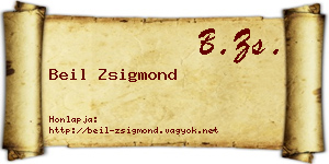 Beil Zsigmond névjegykártya
